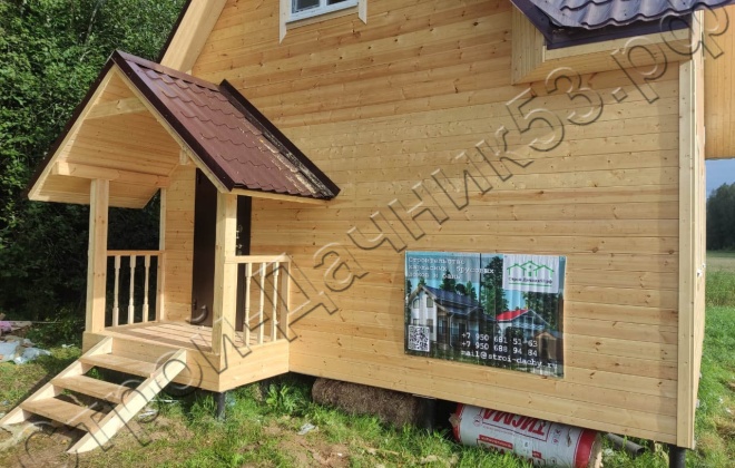 4 Каркасно-щитовой дом Д-59, 6x6м, 69.8 М², Московская область, Шаховской район, деревня Рябинки (15)